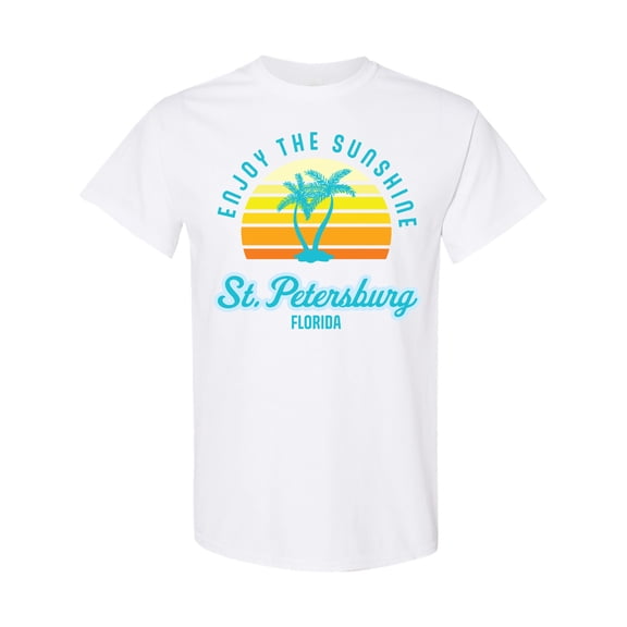 Inktastic Summer Enjoy the Sunshine St. Petersburg Florida in Blue T-Shirt