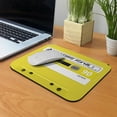 thumbnail image 5 of WIRESTER Rectangle Standard Mouse Pad, Non-Slip Mouse Pad for Home, Office, and Gaming Desk - Yellow Cassette Tape Awesome Mix Vol 1, 5 of 5
