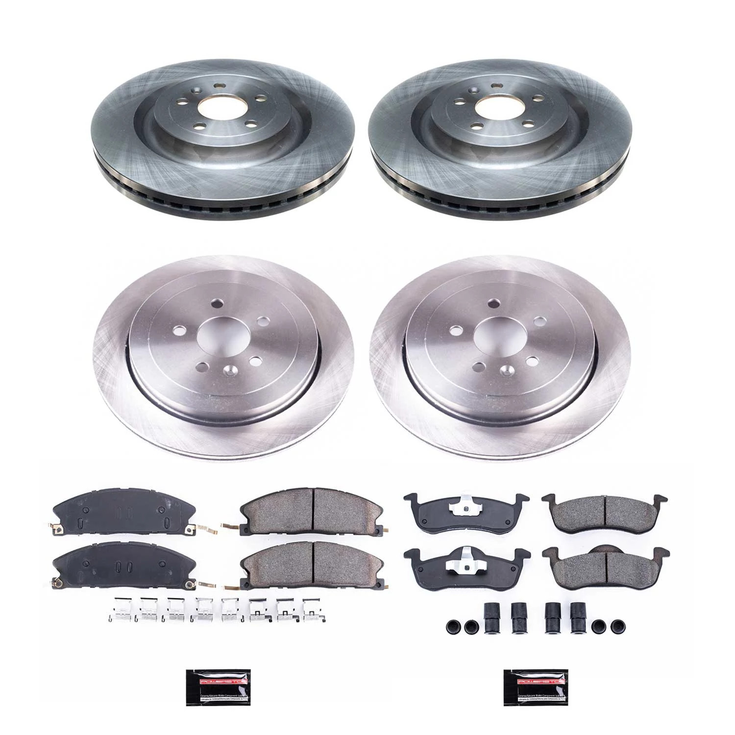 PowerStop Front and Rear Stock Replacement Brake Pad and Rotor Kit Fits: LINCOLN Select Models KOE6804