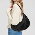 thumbnail image 2 of Genuine Cowhide Women Hobo Bag, Black Leather Shoulder Bag, Adjustable Strap Crossbody Purse, 2 of 8