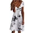 thumbnail image 1 of Vestido de manga corta con estampado floral elegante y sexy con cuello en V para mujer a la moda Pompotops  ghjkhdj15232, 1 of 1