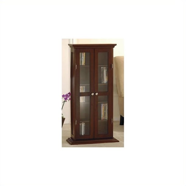 Wood and Glass DVD / CD Walnut