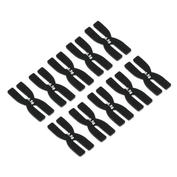 Uxcell 0.5g Silicone Badminton Racket Racquet Weight Balance Strips Tapes, Black 10 Pack