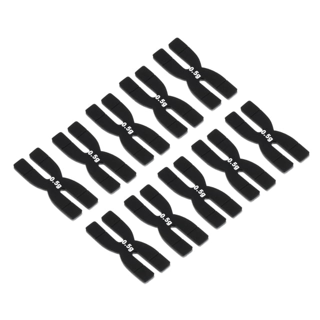 Uxcell 0.5g Silicone Badminton Racket Racquet Weight Balance Strips Tapes, Black 10 Pack