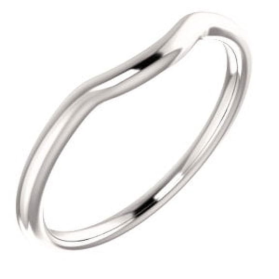 FB Jewels Platinum Contour Wedding Ring Band