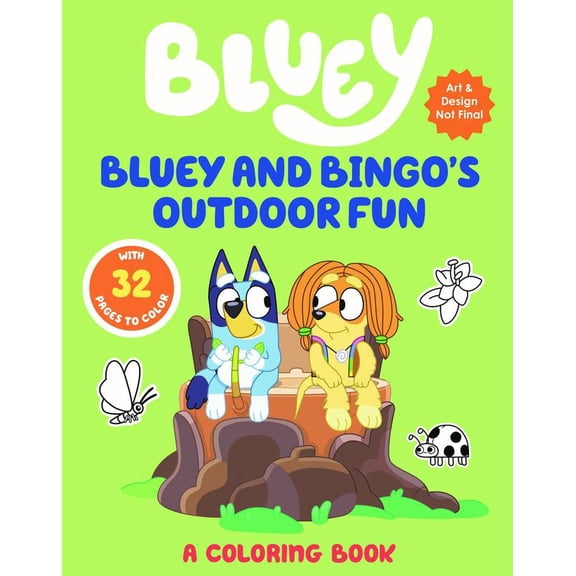 Bluey and Friends: Outdoor Fun: a Coloring Book, 32 pages (Paperback)