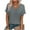 Gray, variant on HomeDM Womens Summer T-Shirts Short Sleeve V Neck Waffle Texture Pullover Tops - Gray/L