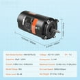 thumbnail image 3 of High-Efficiency 1 HP Pool Pump Replacement Motor, 56J Frame, 115V/230V, 3450 RPM, 90μF/250V Capacitor, 3 of 11