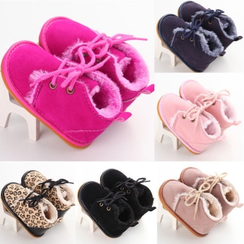 Newborn Baby Boy Girl Shoes Moccasin Toddler Infant Kid Soft Crib Prewalker Boot