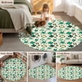 thumbnail image 5 of Round Rug 7Ft Washable Non-Slip, St. Patrick's Day Circle Area Rugs for Living Room Bedroom, Lucky Shamrock Leaves Botanical Beige Indoor Floor Mats Carpet Runner for Home Decor Aesthetic, 5 of 8