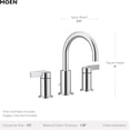 thumbnail image 2 of Moen TV6222BG CIA Brushed Gold Widespread 2-Handle High-Arc Bathroom Faucet for 3-Hole Bath Sink, Valve Included, 2 of 6