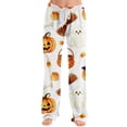thumbnail image 4 of Cute Halloween Print Women Pajama Pants,Comfy Pj Bottom with Pockets & Drawstring,Stretch Casual Sleepwear, 4 of 5