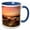 Blue/White, variant on 3drose, Green Sea Turtle, on Shore at Sunset Near Kona, Big Island, Hawaii, 11oz Two-tone Green Mug