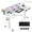 White, variant on farexon Electric Standing Desk Adjustable Height,63x24 Inches Stand Up Desk, Ergonomically Curved Desktop with Outlet, Lockable Casters,27.''-46'' Lifting Range Home Office Computer Desk（Black