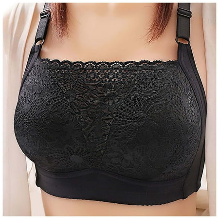 

Yubnlvae Womens Solid Color Push Up Top No Steel Ring Breastfeeding Bra Underwear