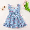 thumbnail image 2 of Karoyedx Cute Dresses for Girls Toddler Girl Clothes Kids Toddler Dress Sleeveless Tiered Swing Dresses Sundress Girls Summer Outfits Blue Size,4-5 Years, 2 of 9