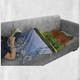 thumbnail image 6 of Flower Soft Flannel Fleece Throw Blanket, Poppy Field with a Spring Landscape and Blossom Tree View in Meadow Nature Image, Cozy Plush for Indoor and Outdoor Use, 50" x 60", Multicolor, by Ambesonne, 6 of 6