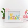 thumbnail image 5 of 7in Horizontal Easter Bunny Framed Figurine - Cute Tabletop Decor for Easter Parties & Home Ambiance - Festive Bunny Frame Ornament for Holiday Decor, Pink, 1pc, 5 of 7