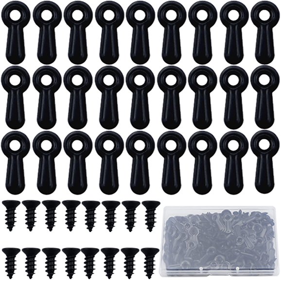 Juego de sujetadores de botón giratorio para marcos de fotos, 100 piezas, clips de respaldo para marcos de fotos, clips de hardware para marcos de fotos con 100 piezas de tornillos para manualidades,