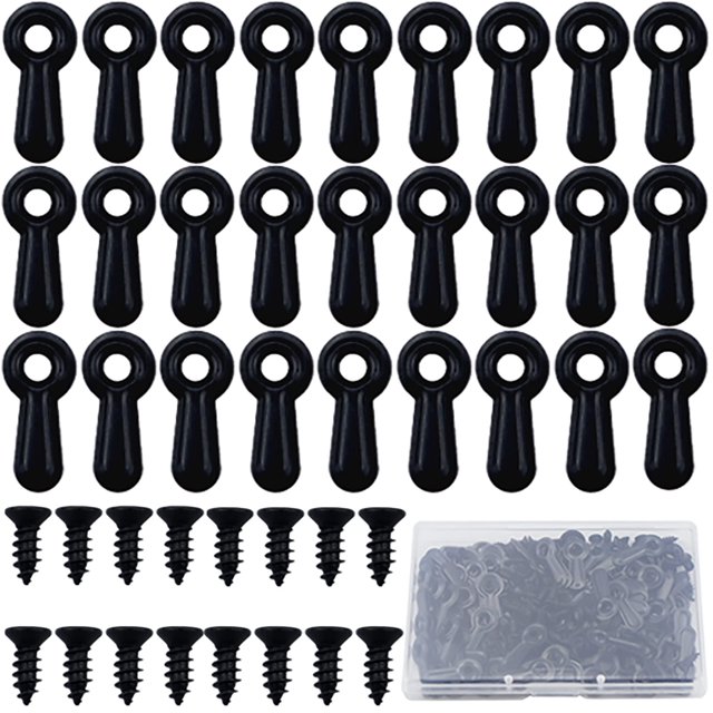 Juego de sujetadores de botón giratorio para marcos de fotos, 100 piezas, clips de respaldo para marcos de fotos, clips de hardware para marcos de fotos con 100 piezas de tornillos para manualidades,