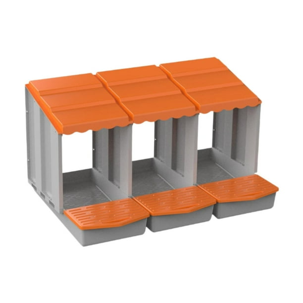Caja para poner huevos, caja nido para gallinas, fácil de limpiar, cómoda, resistente, para pato y ganso. naranja