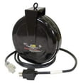 5020TFC Industrial Retractable Extension Cord Reel, Black