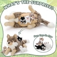 thumbnail image 2 of Set de animales de peluche BENINY Wolf Mommy con 3 bebés lobos de 50 cm, 2 of 8
