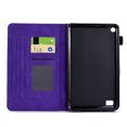 thumbnail image 5 of Embossed Folio Flip Smart Case for Amazon Fire HD 7 2019/2017/2015, Premium PU Leather Kickstand Card Slots Magnetic Auto Sleep / Wake with Pen Slot Case for Fire HD 7 2019/2017/2015, Purple, 5 of 5