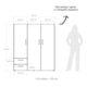 thumbnail image 4 of Ropero Armario Linz Ceniza 140x160x50 Closet MDP Maderkit M01322CL-CRBL-0, 4 of 7
