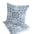 thumbnail image 4 of Set of Two 16" X 16" Blue and White Geometric Indoor Outdoor Throw Pillow, 4 of 6