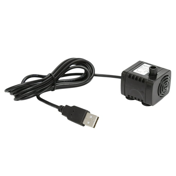 WSTEER 1Pc USB 5V Mini Waterproof Water Pump Quiet DC Waterpump Sinking Waterpump Submerged Pump(Black)