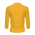 thumbnail image 3 of Doublju Women's 3/4 Sleeve Open Front Cropped Cardigan Sweaters (Plus Size Available), 3 of 4