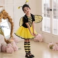thumbnail image 2 of BOOMNY Toddler Girls Bee Dress Up Funny Stage Performance Outfits for Girl Long Sleeve Mesh Tulle Dress Wings Hairband Cozy Kids Clothing, 2 of 8