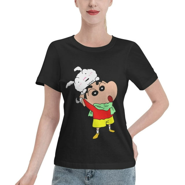 Women's Basic Short Sleeve T-Shirt Crayon Shin Chan