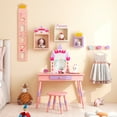 thumbnail image 4 of Gymax Ensemble de Meubles pour Chambre d'Enfants 3 Pcs Coiffeuse Miroir de Courtoisie Banc de Rangement Siège, 4 of 8