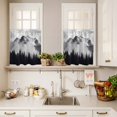 thumbnail image 3 of Snow Mountain Curtain Valances Set Nature Scenery Black Forest Vintage Style Kitchen Curtains 24&nbsp;inch Length Rod Pocket Valance and Tiers 3 Piece Set Small Bedroom Bathroom Laundry Decor, 3 of 9
