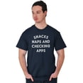 thumbnail image 4 of Snacks Naps Checking Apps Lazy Chill Men's Graphic T Shirt Tees Brisco Brands S, 4 of 4