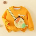 thumbnail image 3 of Tiijoy Little Girls Fruit Graphic Sweatshirt with 3D Bag Casual Cute Crewneck Pullover, Yellow, 3 of 4