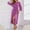 Purple, variant on YHAJDS Winter Casual Pajama Suits For Women,Sleepwear For Women Nightgown Home Wear Solid Color Long Sleeve Modal Nightgown With Lace Trim
