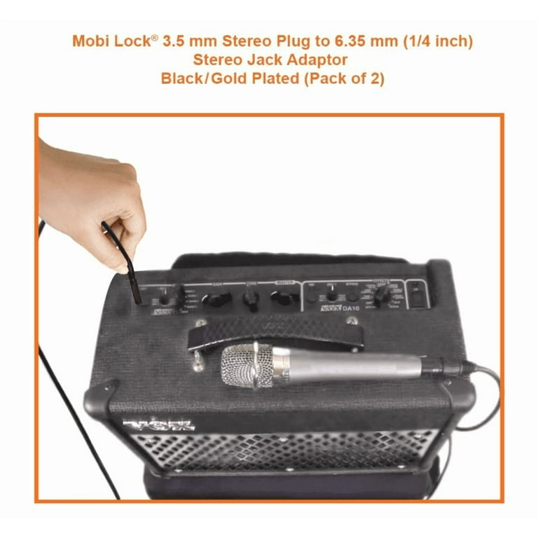 DeleyCON Lot De 2 Adaptateurs Jack 3,5 Mm Vers 6,35 Mm - Prise Jack AUX