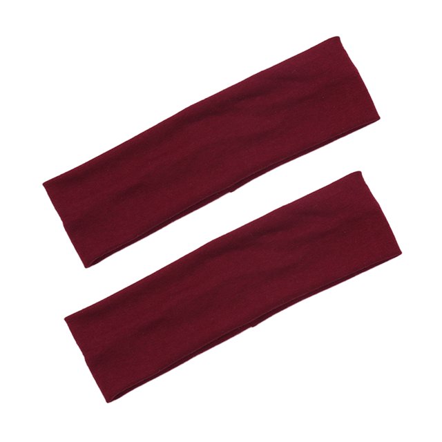 Guardurnaity 2 unidades/juego de bandas para el sudor de entrenamiento elásticas y agradables a la piel para personas activas, bandas para la Accesorios de disfraces Vino rojo