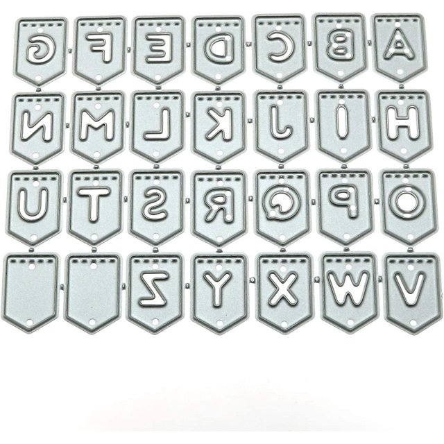 Troqueles de corte de Metal de 26 letras para álbum de recortes, troqueles de corte a mano Diy para hacer tarjetas T-x