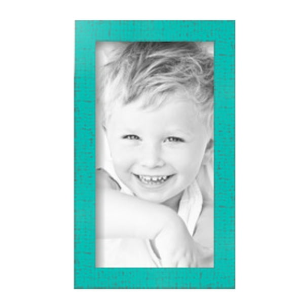 ArtToFrames 6" x 11" Aqua Picture Frame, 6x11 inch Green Wood Poster Frame (WOM-5186),  Pack