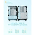thumbnail image 6 of BAGSMART Compression Packing Cubes for Travel Luggage, 6 Pcs Expandable Packing Organizers Foldable Lightweight Suitcase Storage Bags for Travel Accessories, Women Men, Light Blue, 6 of 7