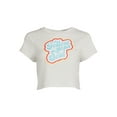 thumbnail image 5 of Celebrity Pink Juniors and Juniors Plus Graphic Cropped Sleep Tee with Short Sleeves, Sizes XS-3X, 5 of 5