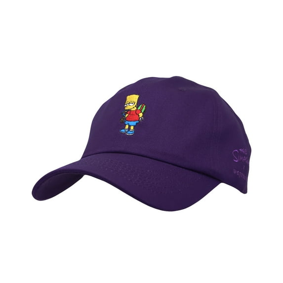 WITHMOONS The Simpsons Bart Embroidery Baseball Cap Simple Hat HL11364 (Purple)