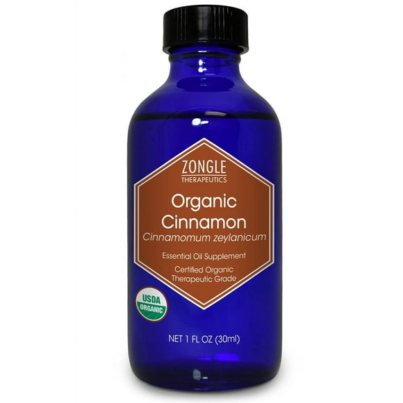 Organic Cinnamon Essential Oil by Zongle - 100% Pure Natural, & Food Grade for Candy, Pine Cones, Diffuser, Cooking, Baking, Edible - 1 OZ