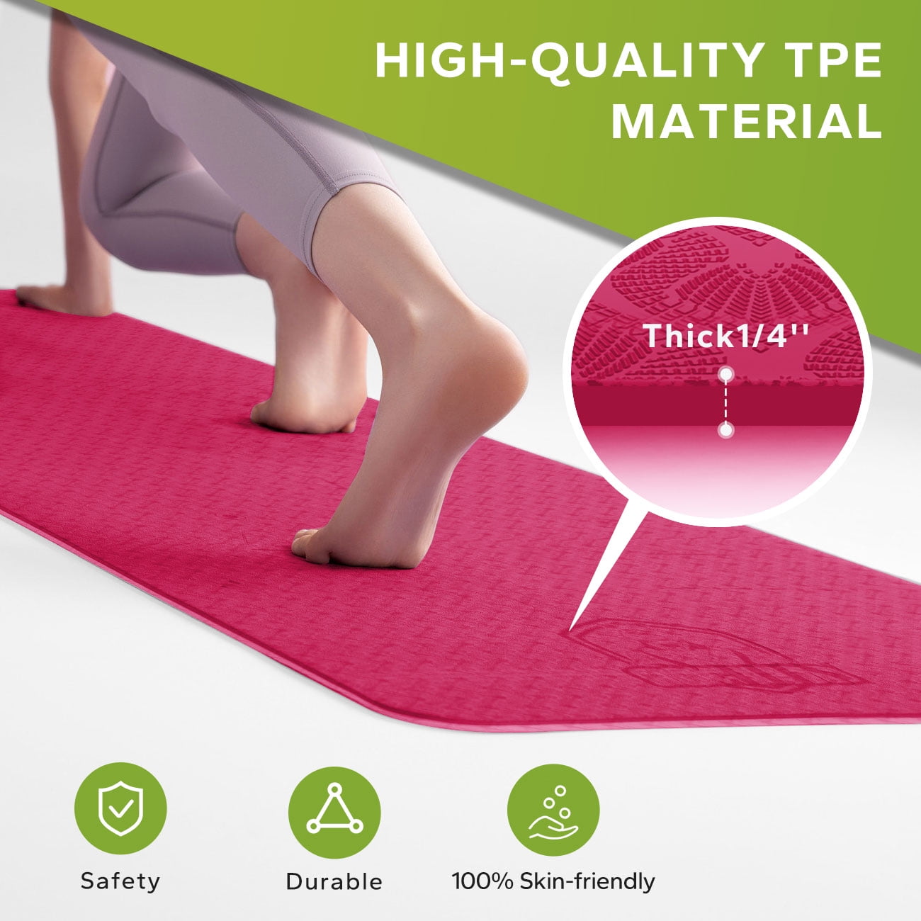 Yoga Mats Sensu Large 6'x4' Yoga Mat - 9mm Extra Thick Eco