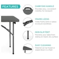 thumbnail image 5 of KWUXIN 4ft Plastic Folding Table, Indoor Outdoor Heavy Duty Portable w/Handle, Lock for Picnic, Party, Camping - Dark Gray, 5 of 5