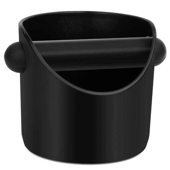 Mini Coffee Knock Box for Home Barista, Small Espresso Grounds Container with Removable Bar, Dishwasher Safe for Easy Cleaning, Black
